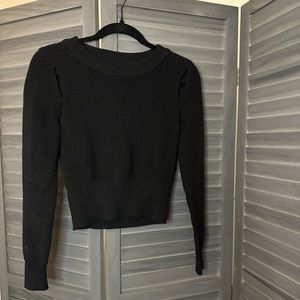 Lulus black knit crop sweater